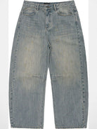 MASONPRINCE Distressed Slub Texture Vintage Jeans in Light Blue