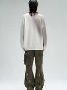 LOSTCTRL Distressed Multi Pocket Cargo Pants in Green - On Model