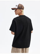 MEDM Cooling Cotton Blend T Shirt in Black - On Male Model
