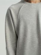 JCAESAR STUDIO Structural Seam Viscose Sweatshirt in Light Gray - On Model