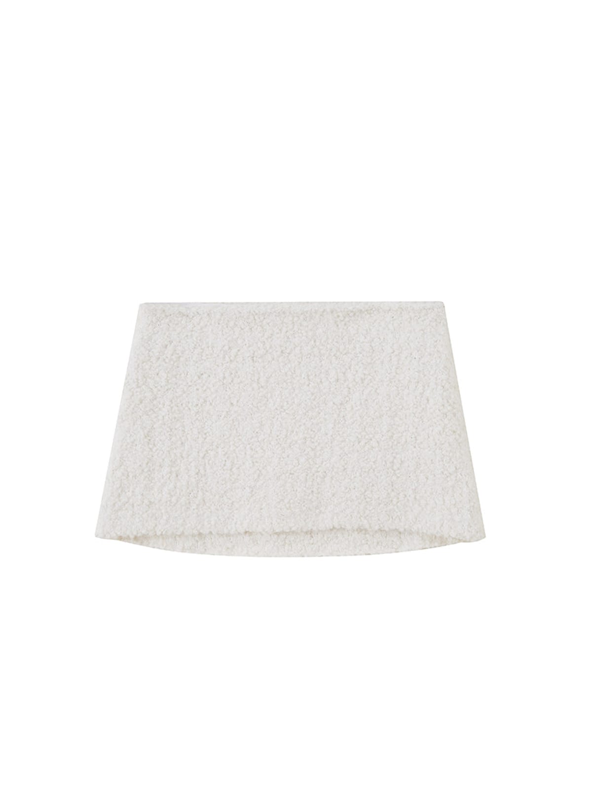 SweetChilling Textured Wool Blend Mini Skirt in White