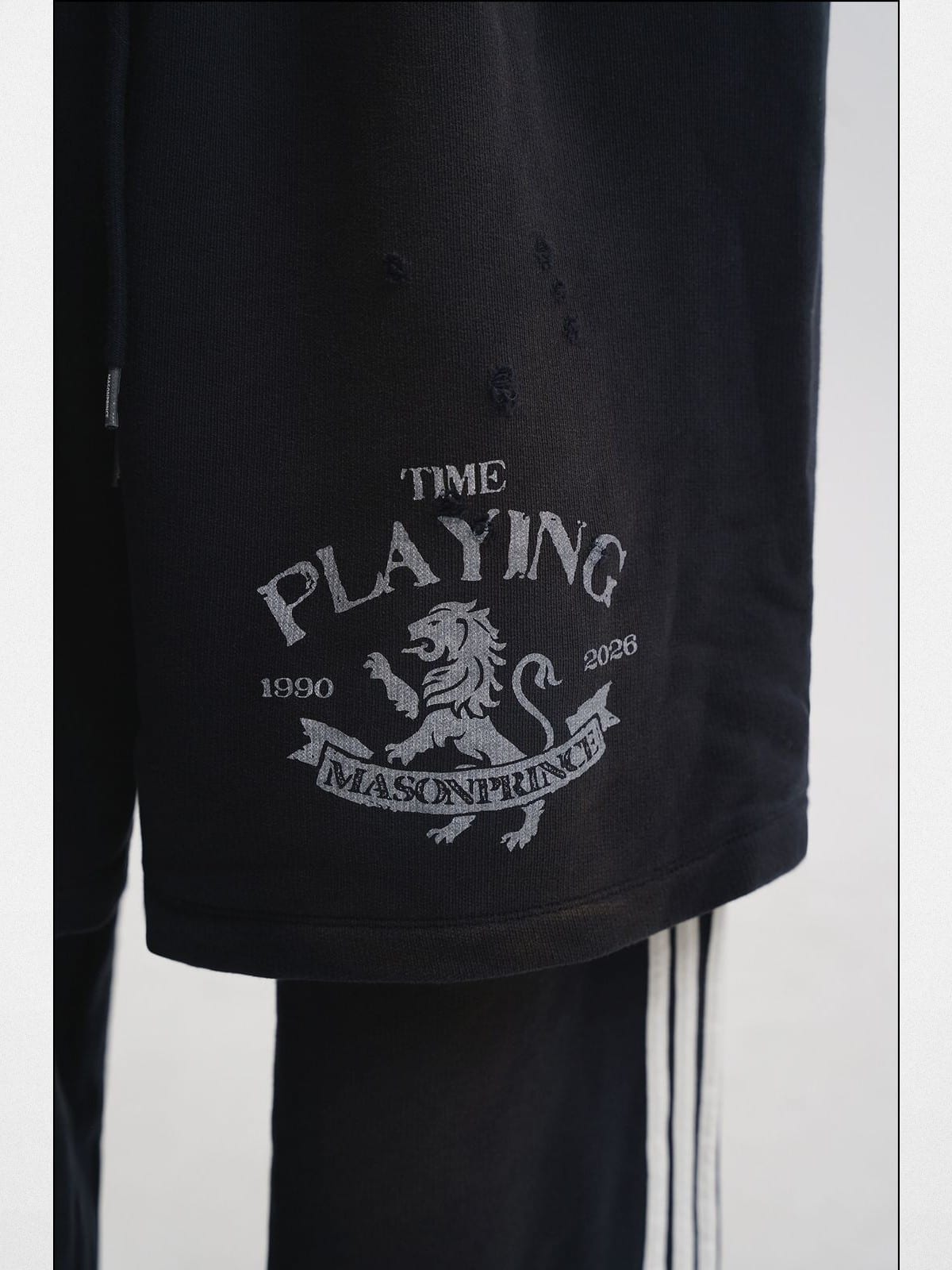 MASONPRINCE Convertible Layered Cotton Skirt Shorts in Black - On Model