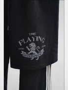 MASONPRINCE Convertible Layered Cotton Skirt Shorts in Black - On Model
