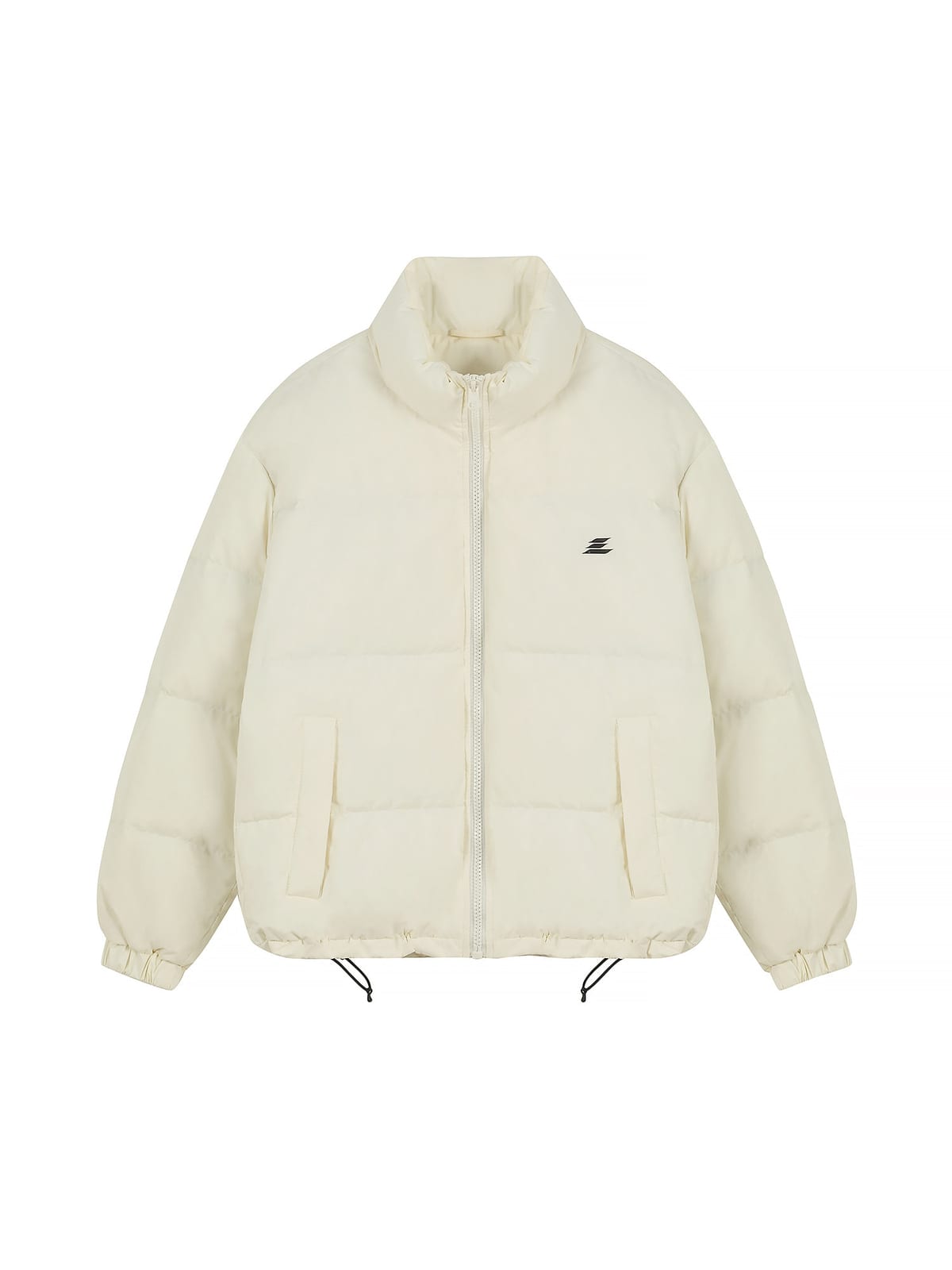 LOSTCTRL 90 White Duck Down Puffer Jacket in Cream