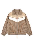 LOSTCTRL Vintage Monogram Track Jacket in Beige