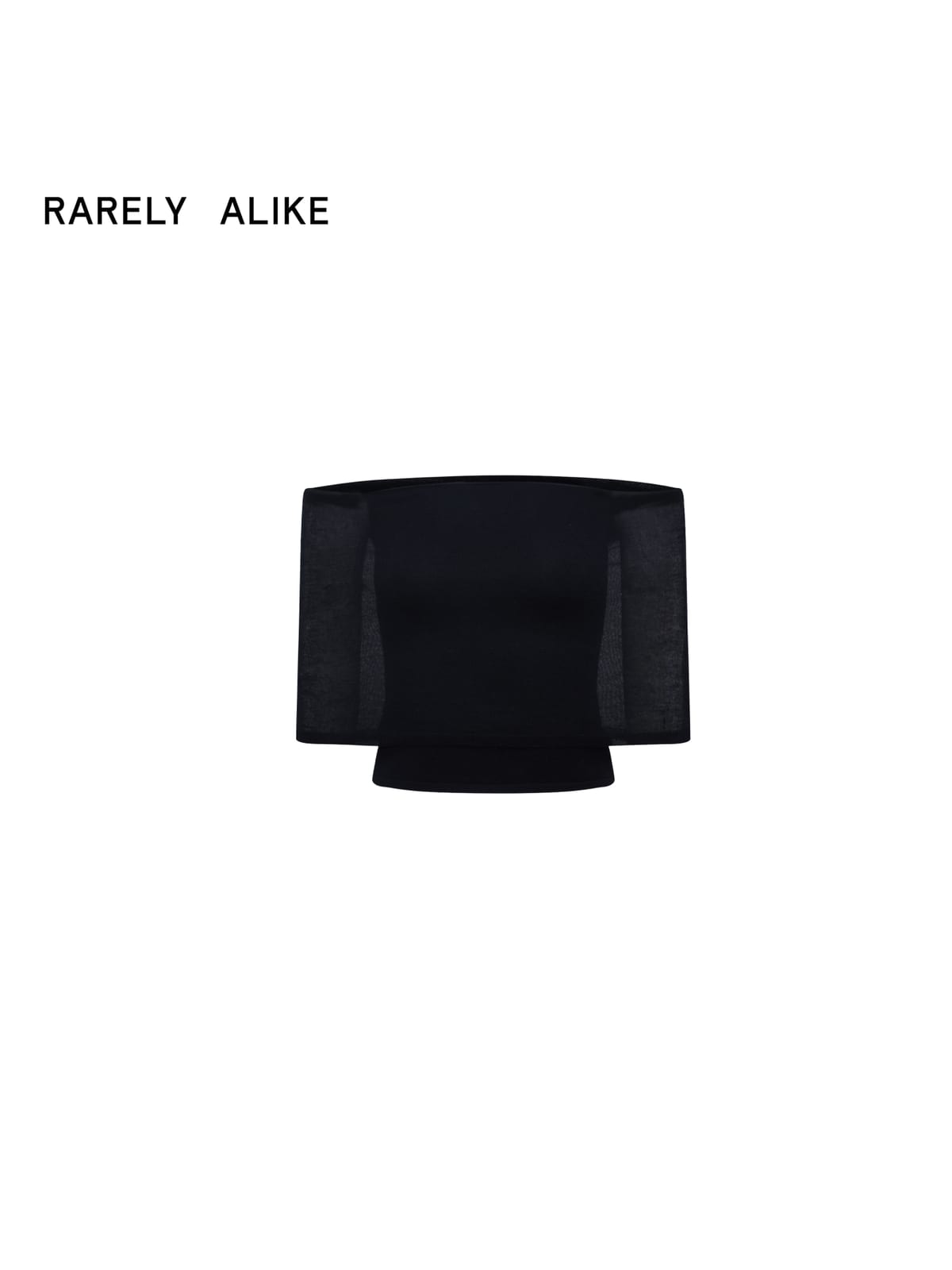 RARELY ALIKE Lyocell Cashmere Off The Shoulder Top in Black
