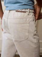 Retro 21 Light Khaki Micro Flare Jeans in Khaki - On Model