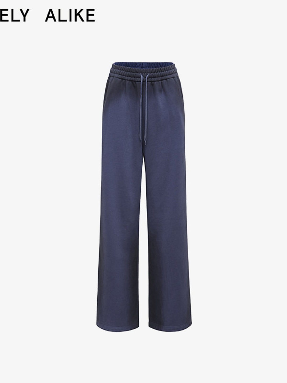 RARELY ALIKE Gradient Wide Leg Sweatpants in Navy Blue