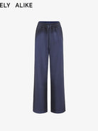 RARELY ALIKE Gradient Wide Leg Sweatpants in Navy Blue