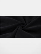 MEDM Lightweight Fleece Drawstring Sweatpants in Black - Detail