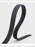 HONGU Cowhide Leather Automatic Buckle Belt in Black - Detail