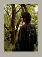 USAGE Reversible Utility Noragi Jacket in Black - On Male Model