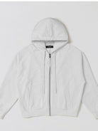 SMFK Oversized Zip Up Cotton Hoodie in Gray