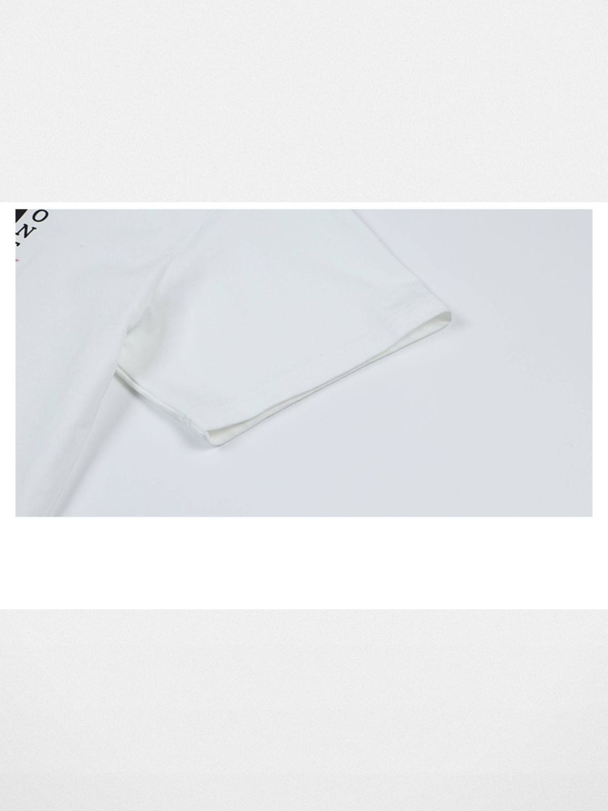 MEDM Vintage Logo Typography Cotton T Shirt in White - Detail