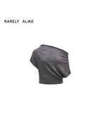 RARELY ALIKE Multi Way Wool Blend Knit Top in Gray