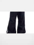 BLINDNOPLAN Striped Pleated Track Pants in Black - On Model