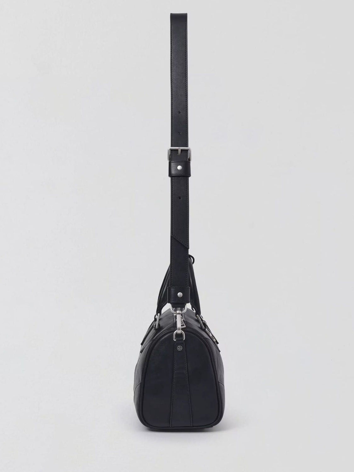 SMFK Medium Leather Cross Motif Handbag in Black