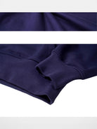 SOD Embroidered Padded Shoulder Hoodie in Blue - Detail