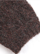 D5ove Heavyweight Wool Blend Cardigan in Brown - Detail