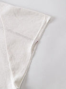 D5ove Hemp Blend V Neck T Shirt in White - Detail