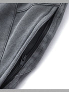 D5ove Side Zip Paneled Flared Pants in Gray - Detail