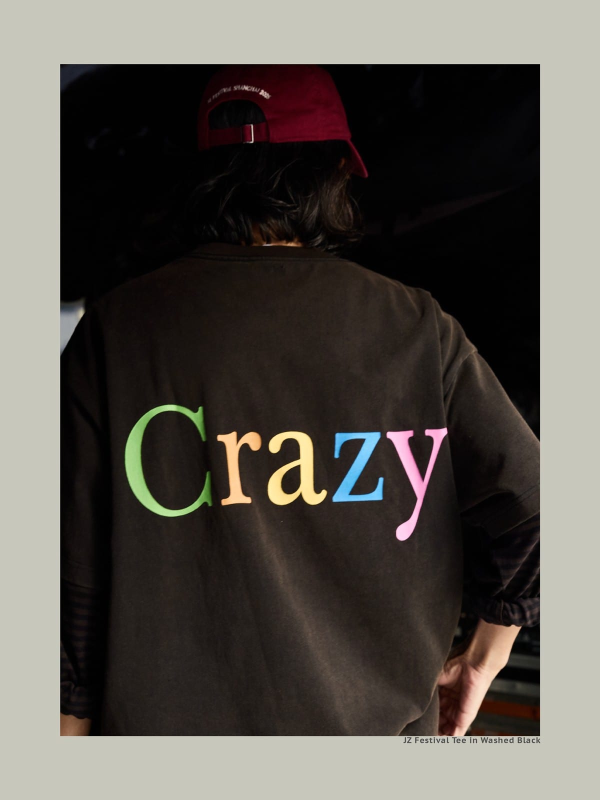 USAGE JZ Festival Graphic Cotton T Shirt in Black - On Model