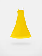 THELIGHT Spaghetti Strap Cotton Maxi Dress in Yellow