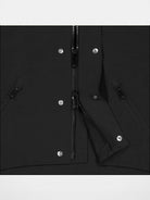 FaxCopyExpress Drawstring Hem Cropped Jacket in Black - Detail