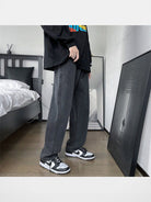 MASONPRINCE Straight Leg Denim Jeans in Gray - On Model