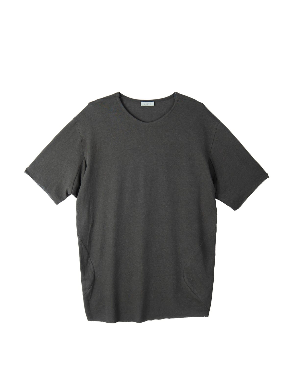 D5ove Irregular Linen Cotton T Shirt in Gray