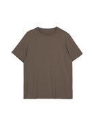 SIMPLE PROJECT Wool Blend Crewneck T Shirt in Brown