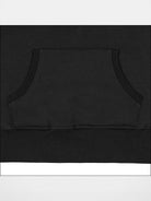 FaxCopyExpress Fleece Lined Deep V Neck Hoodie in Black - Detail