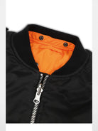 SOD Online Store Narcoleptic Hooded Bomber Jacket in Black - Detail