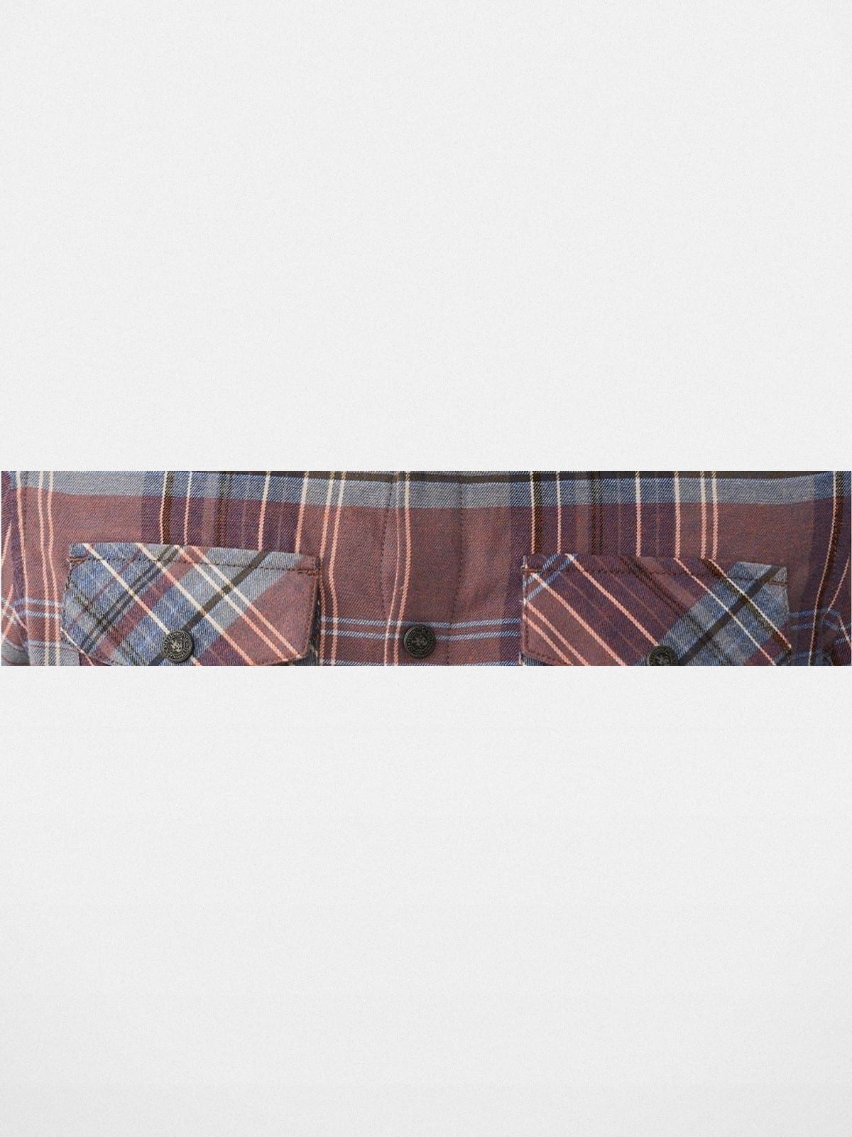 BLINDNOPLAN Cropped Plaid Button Down Shirt in Blue - Detail