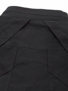D5ove Structured Panelled Short Jacket in Black - Detail
