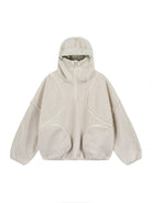 D5ove Sherpa Fleece Half Zip Sweatshirt in White