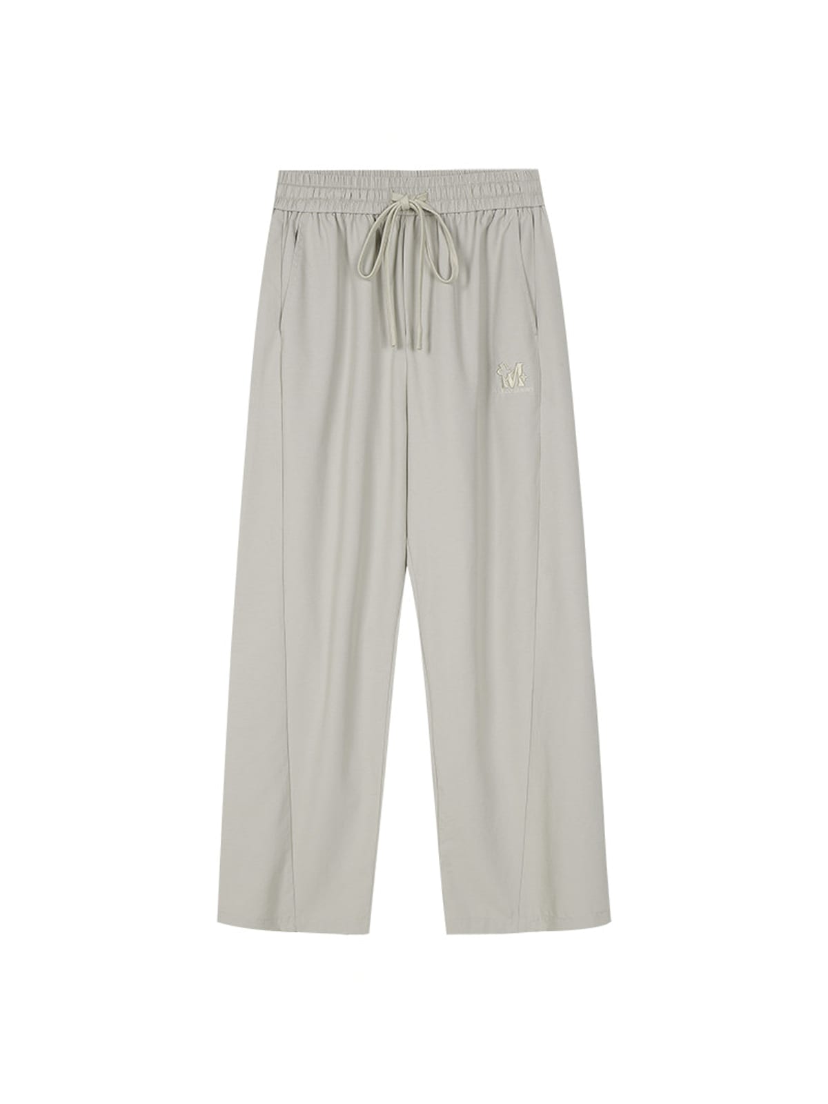 MEDM Lightweight Wide Leg Track Pants in Gray