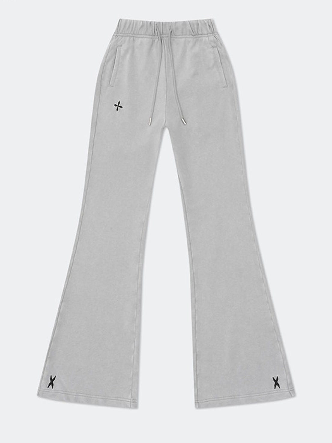 SMFK Cotton Flared Sweatpants in Gray