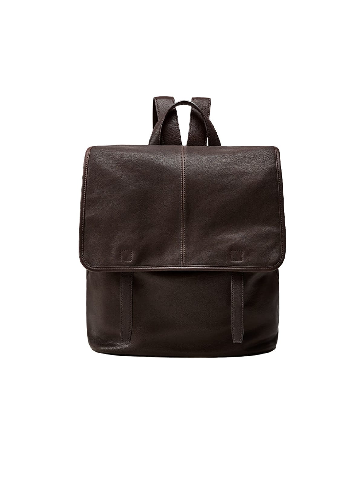 QIUZHEN Vegetable Tanned Goat Leather Backpack in Brown