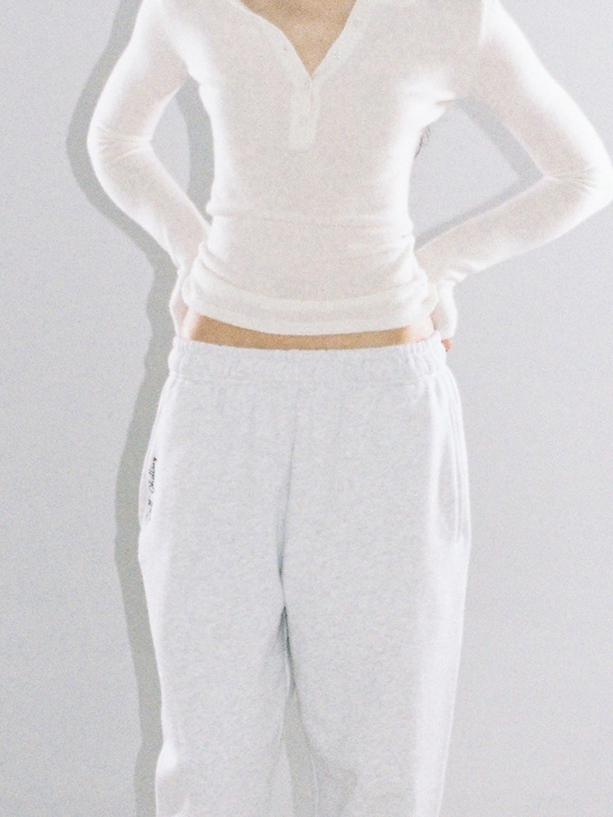 SweetChilling Wool Waist Cinching Sweater in White - On Female Model