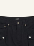 SMFK Cargo Pocket Micro Mini Skirt in Black - Detail