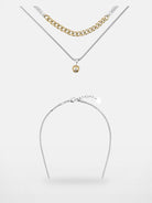 BLACKHEAD Two Tone Spliced Chain Necklace in Gray