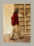 USAGE Heavyweight Cotton Twill Chinos in Khaki - On Male Model