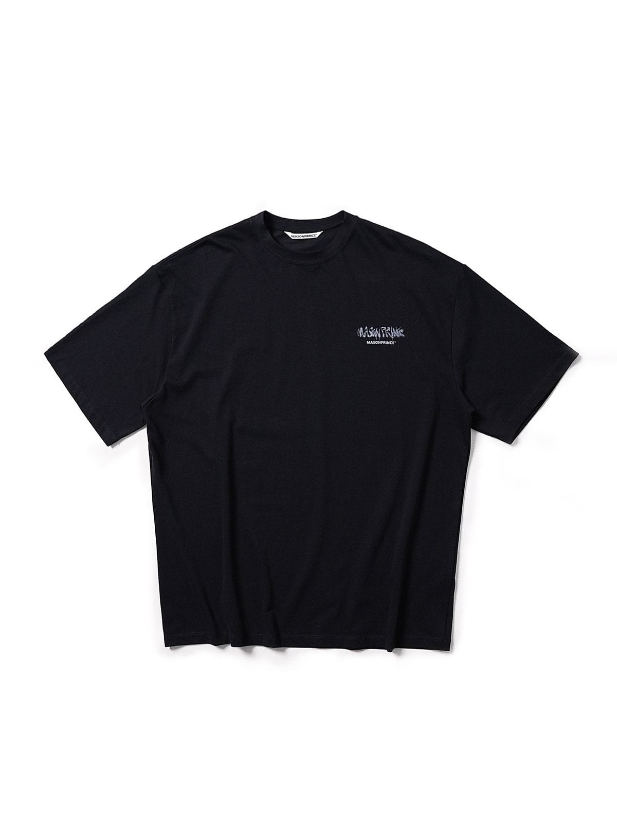 MASONPRINCE Graffiti Logo Cotton T Shirt in Black