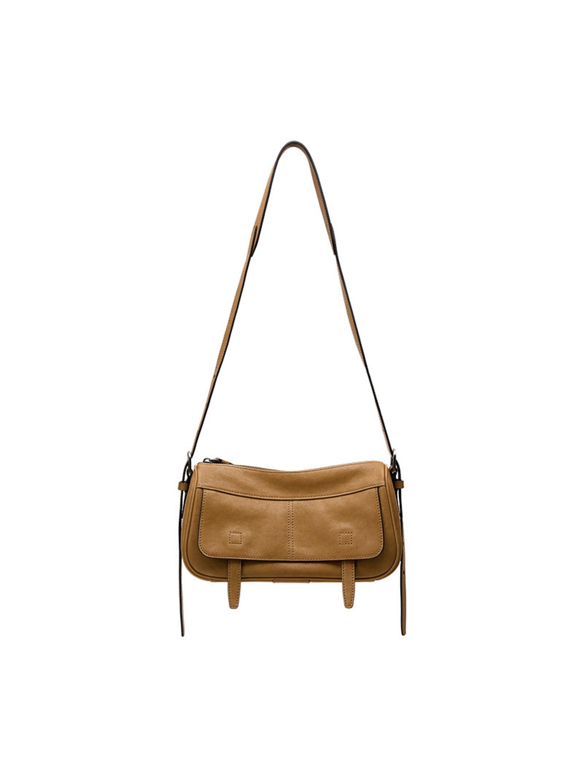 QIUZHEN Vegetable Tanned Leather Camera Bag in Beige