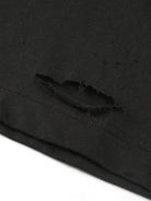 D5ove Distressed Yakitori Print T Shirt in Black - Detail