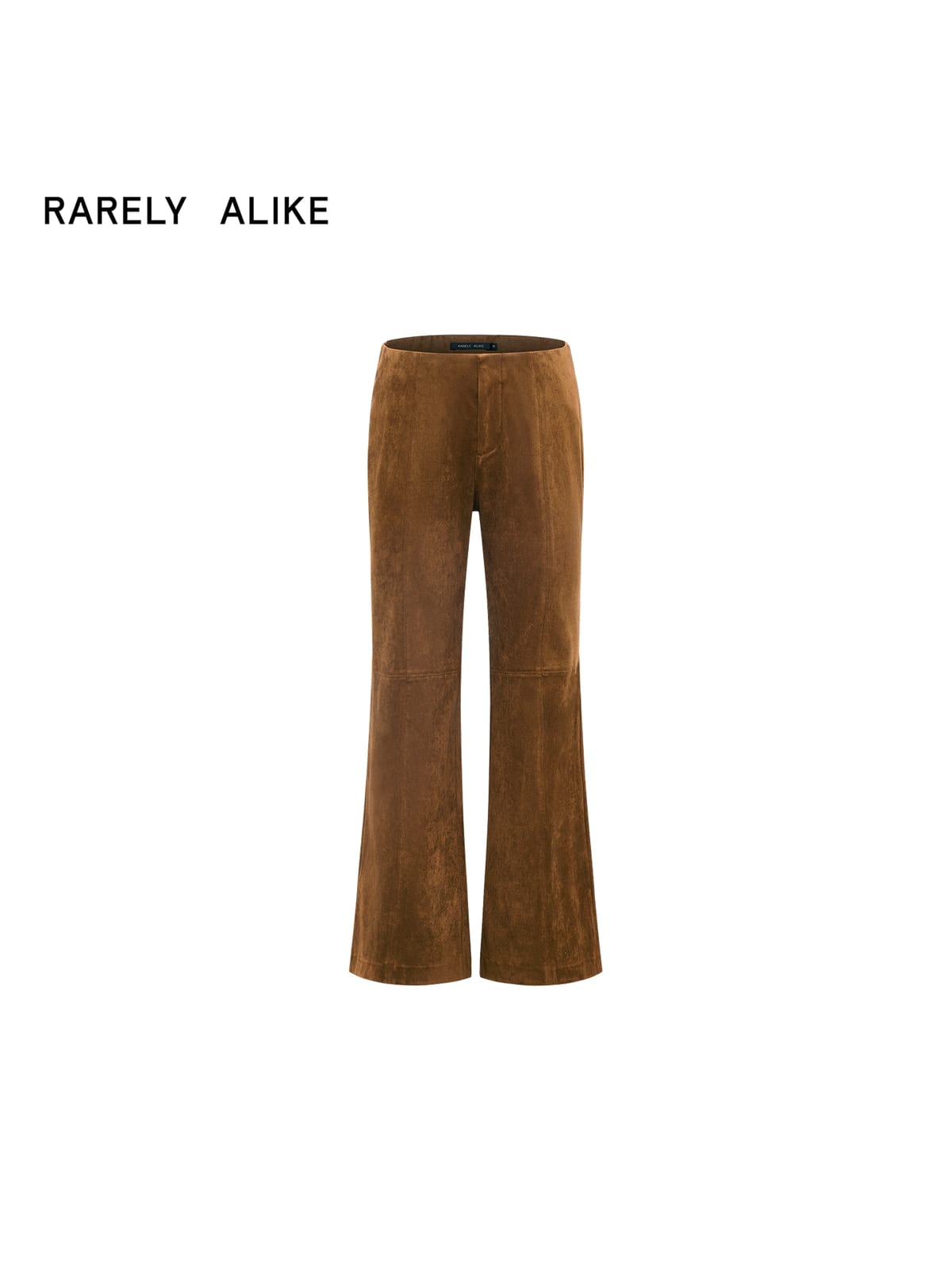 RARELY ALIKE Eco Suede Cropped Bootcut Pants in Caramel