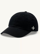 SMFK Washed Cotton Embroidered Baseball Cap in Black