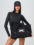 SMFK Large Polyamide Fitness Bag in Black - On Female Model