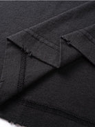 D5ove Distressed Graphic Cotton T Shirt in Black - Detail